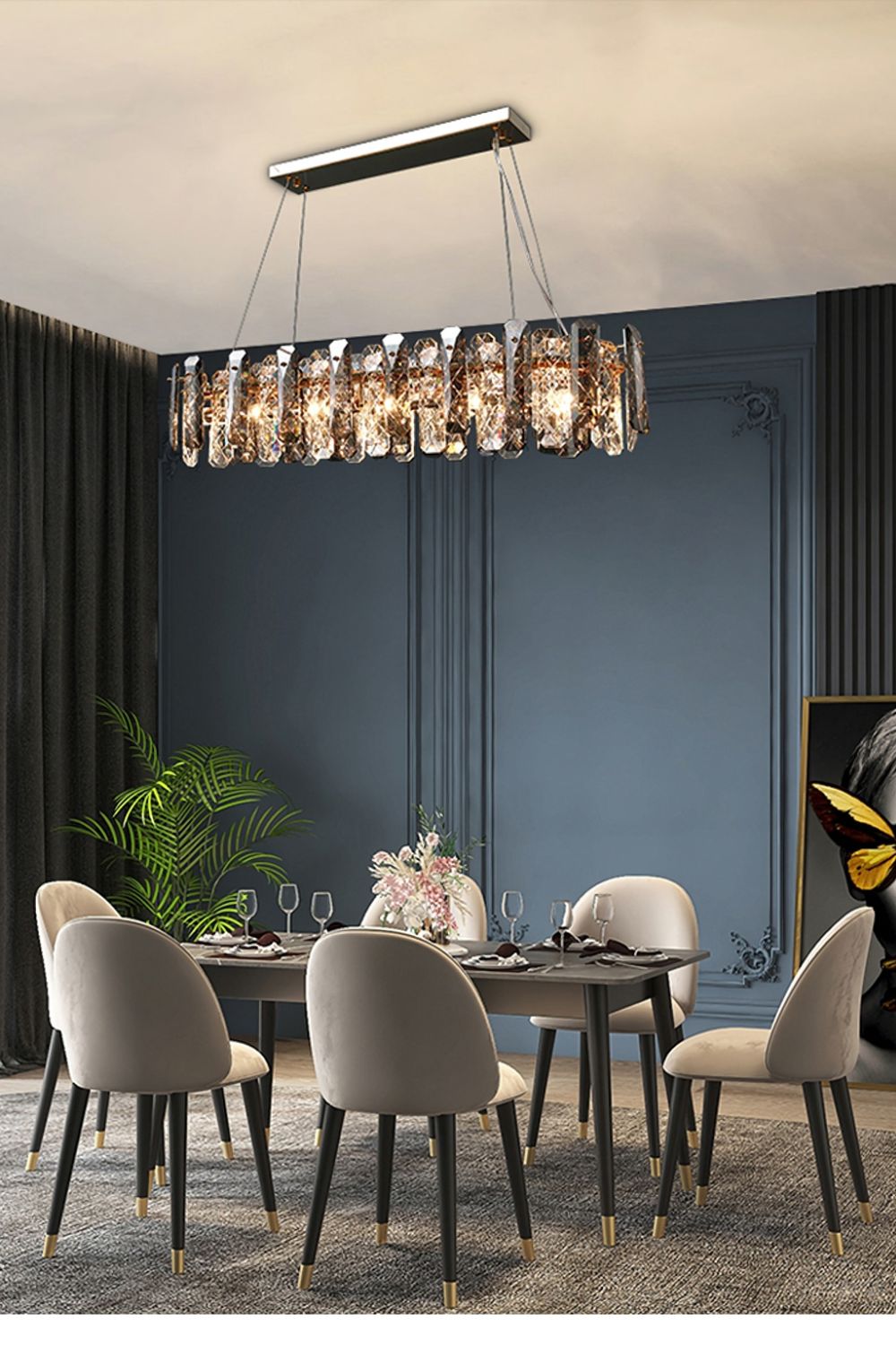 Clear Crystal Drum Pendant Lamp - morylighting