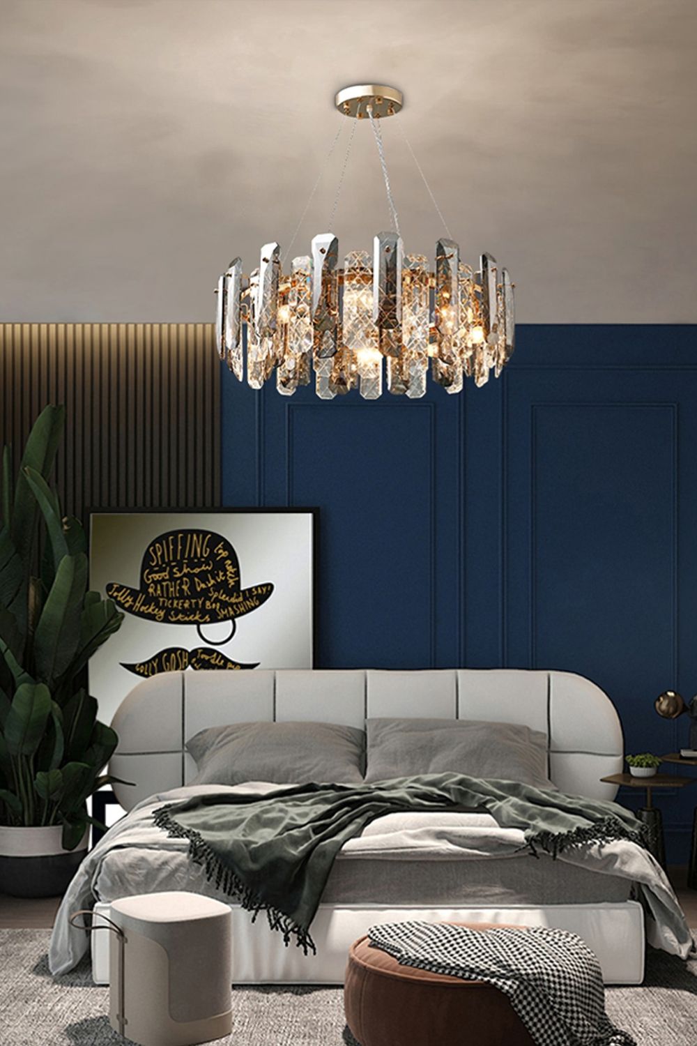 Clear Crystal Drum Pendant Lamp - morylighting