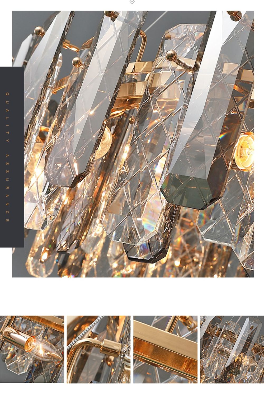 Clear Crystal Drum Pendant Lamp - morylighting