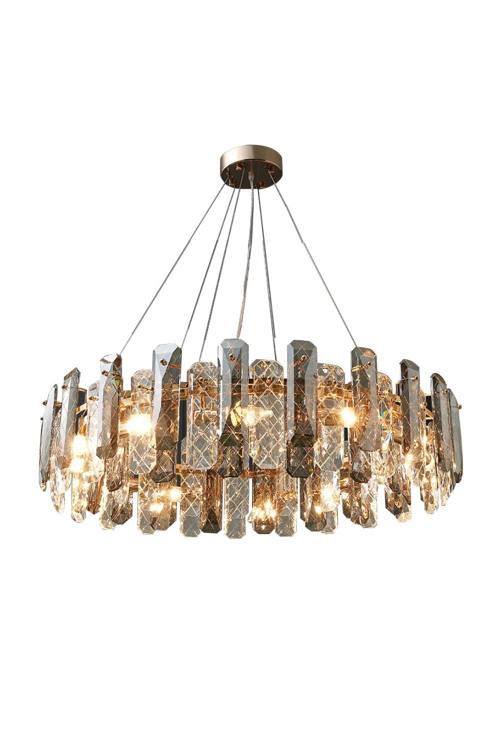 Clear Crystal Drum Pendant Lamp - morylighting