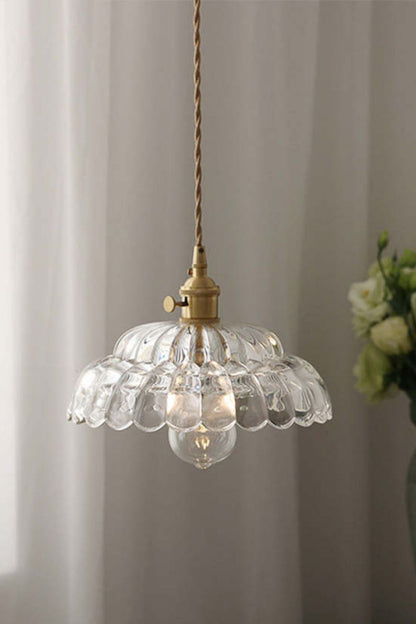 Clear Blossom Glass Shade Pendant Lamp - view 6 | morylighting