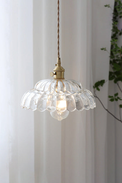 Clear Blossom Glass Shade Pendant Lamp - view 3 | morylighting