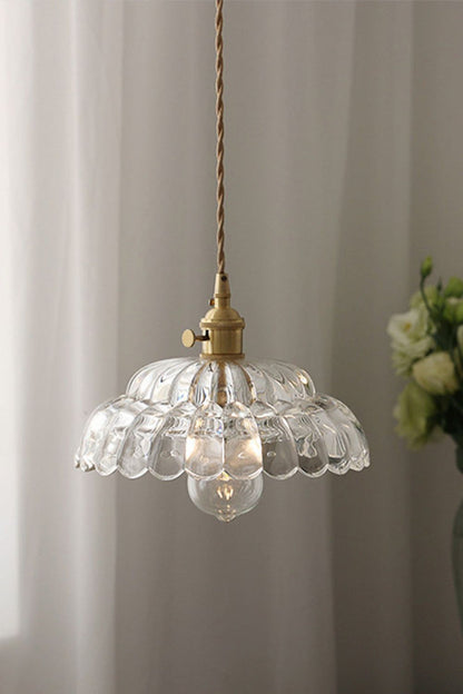 Clear Blossom Glass Shade Pendant Lamp - view 5 | morylighting