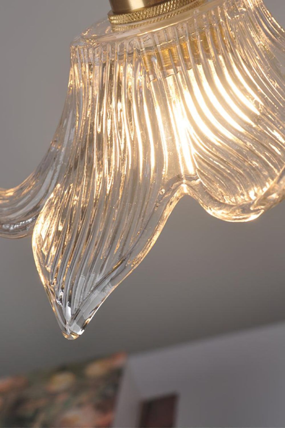 Clear Petal Glass Pendant Lamp - view 14 | morylighting