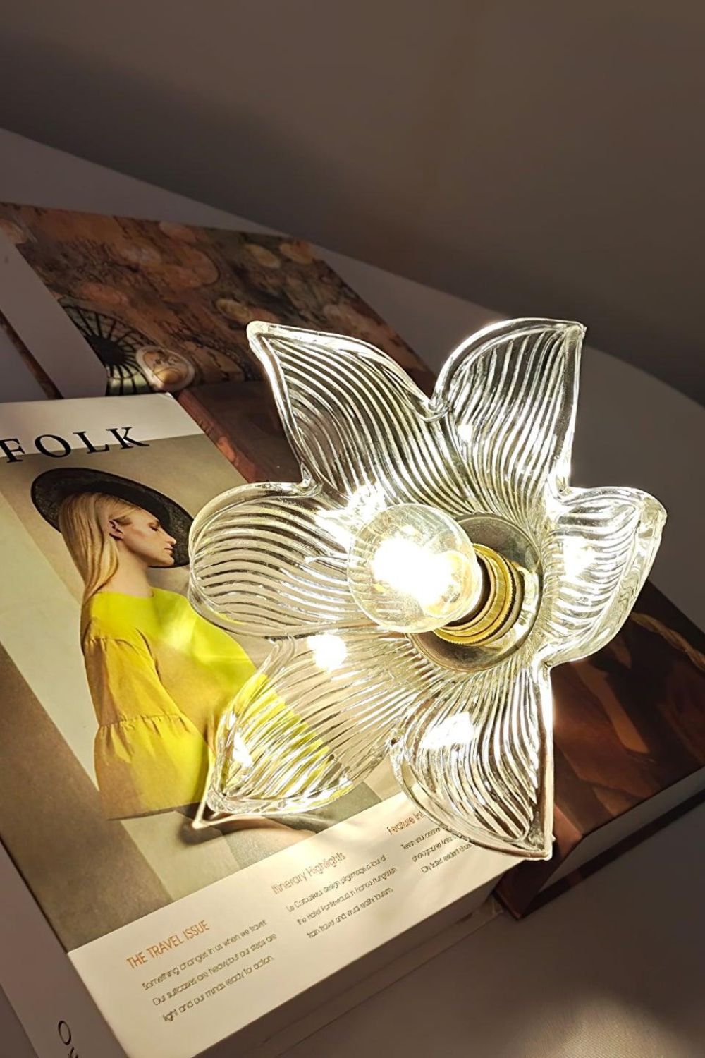 Clear Petal Glass Pendant Lamp - view 10 | morylighting
