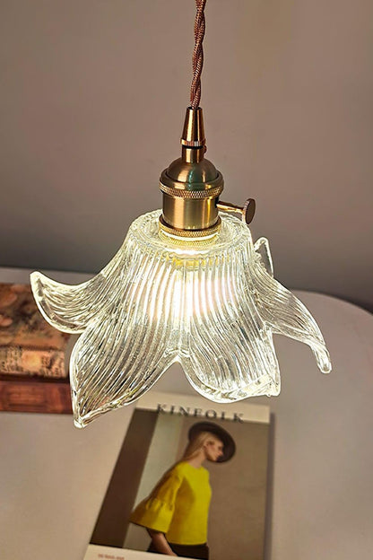 Clear Petal Glass Pendant Lamp - view 11 | morylighting