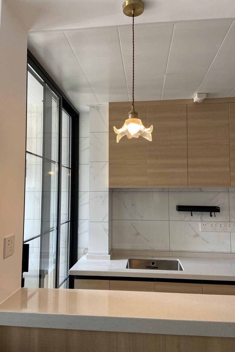 Clear Petal Glass Pendant Lamp - view 2 | morylighting