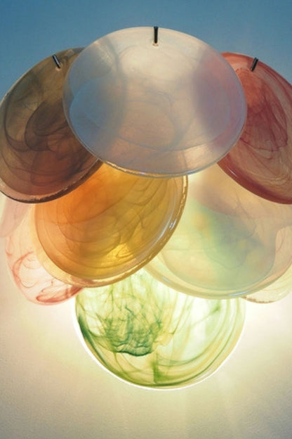Colorful Art Glass Discs Wall Lamp - view 14 | morylighting