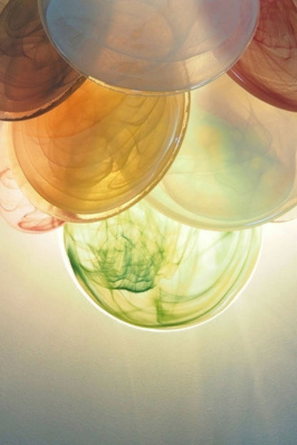 Colorful Art Glass Discs Wall Lamp - view 15 | morylighting
