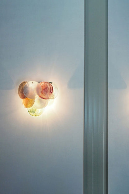Colorful Art Glass Discs Wall Lamp - view 5 | morylighting