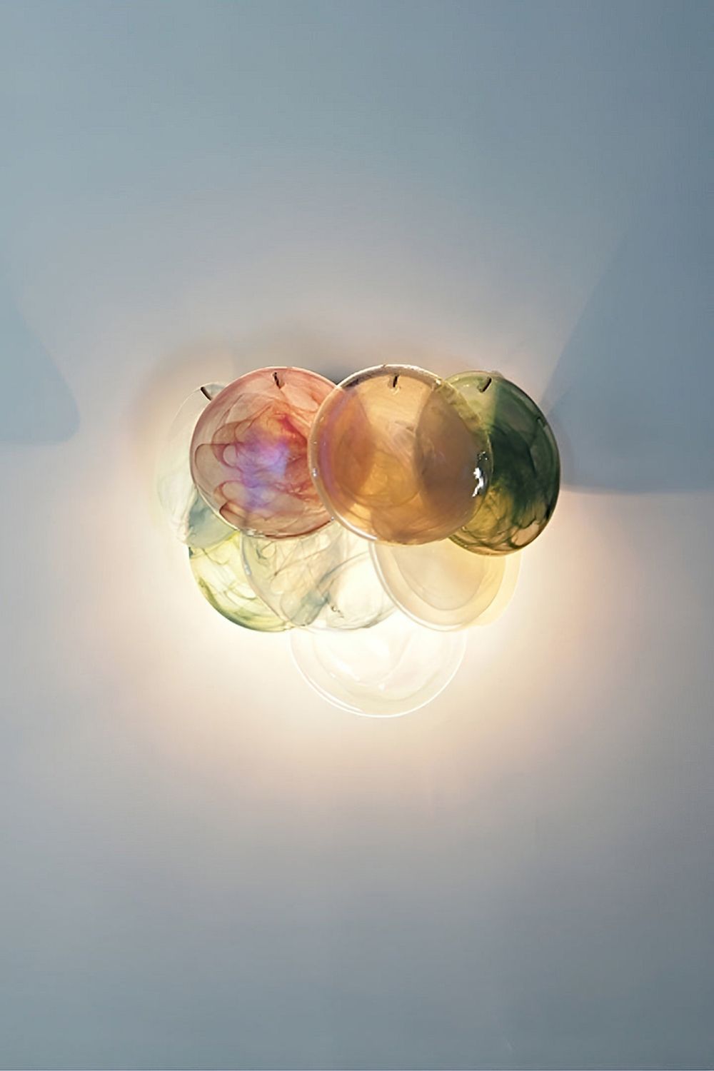 Colorful Art Glass Discs Wall Lamp - view 17 | morylighting
