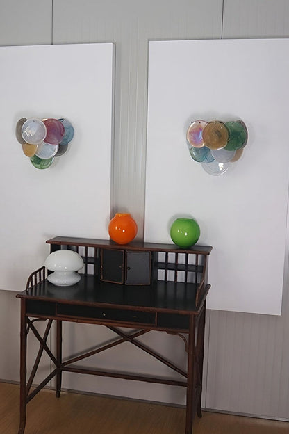 Colorful Art Glass Discs Wall Lamp - view 7 | morylighting