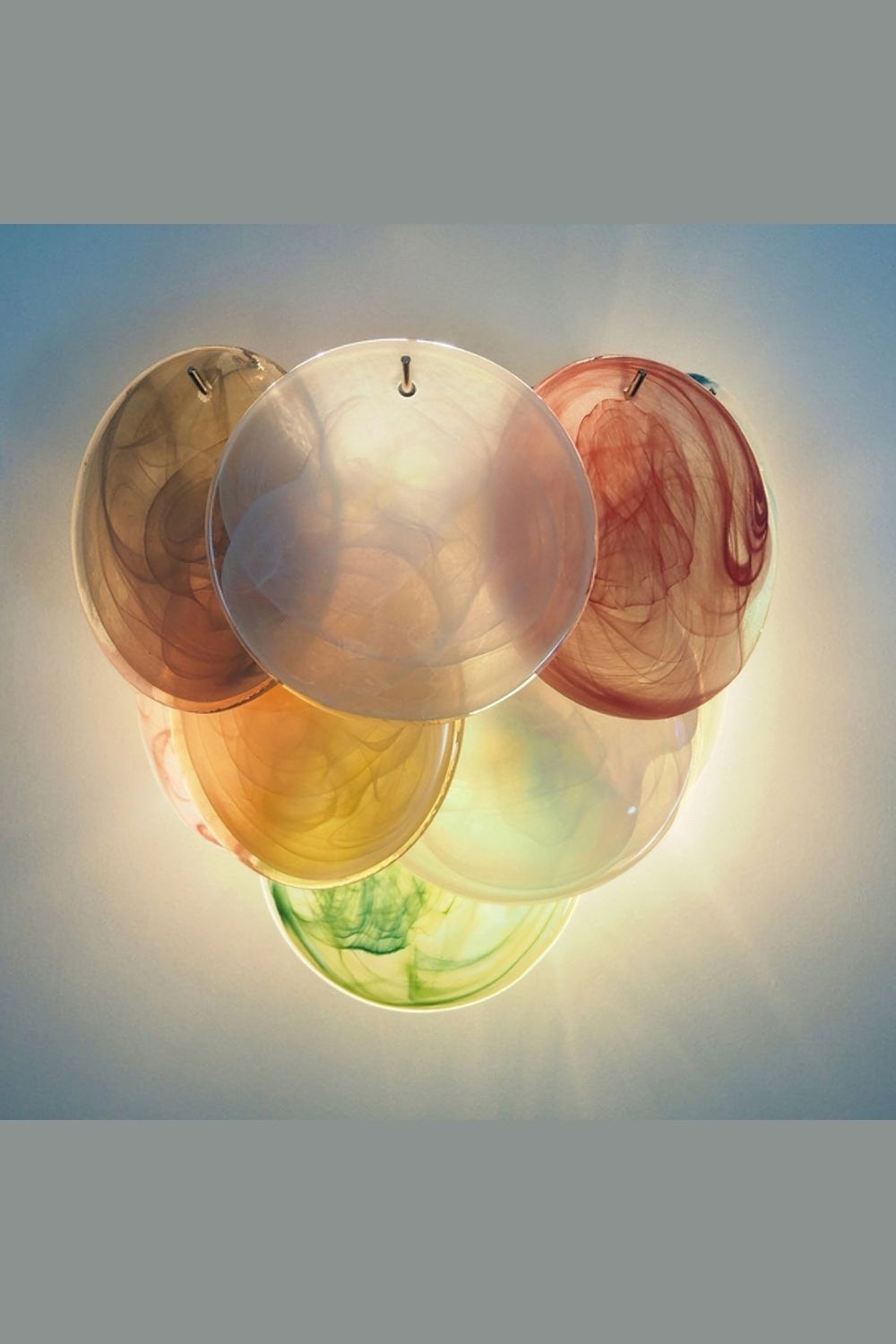 Colorful Art Glass Discs Wall Lamp - view 6 | morylighting