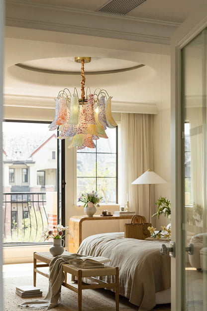 Colorful Art Glass Chandelier - view 4 | morylighting