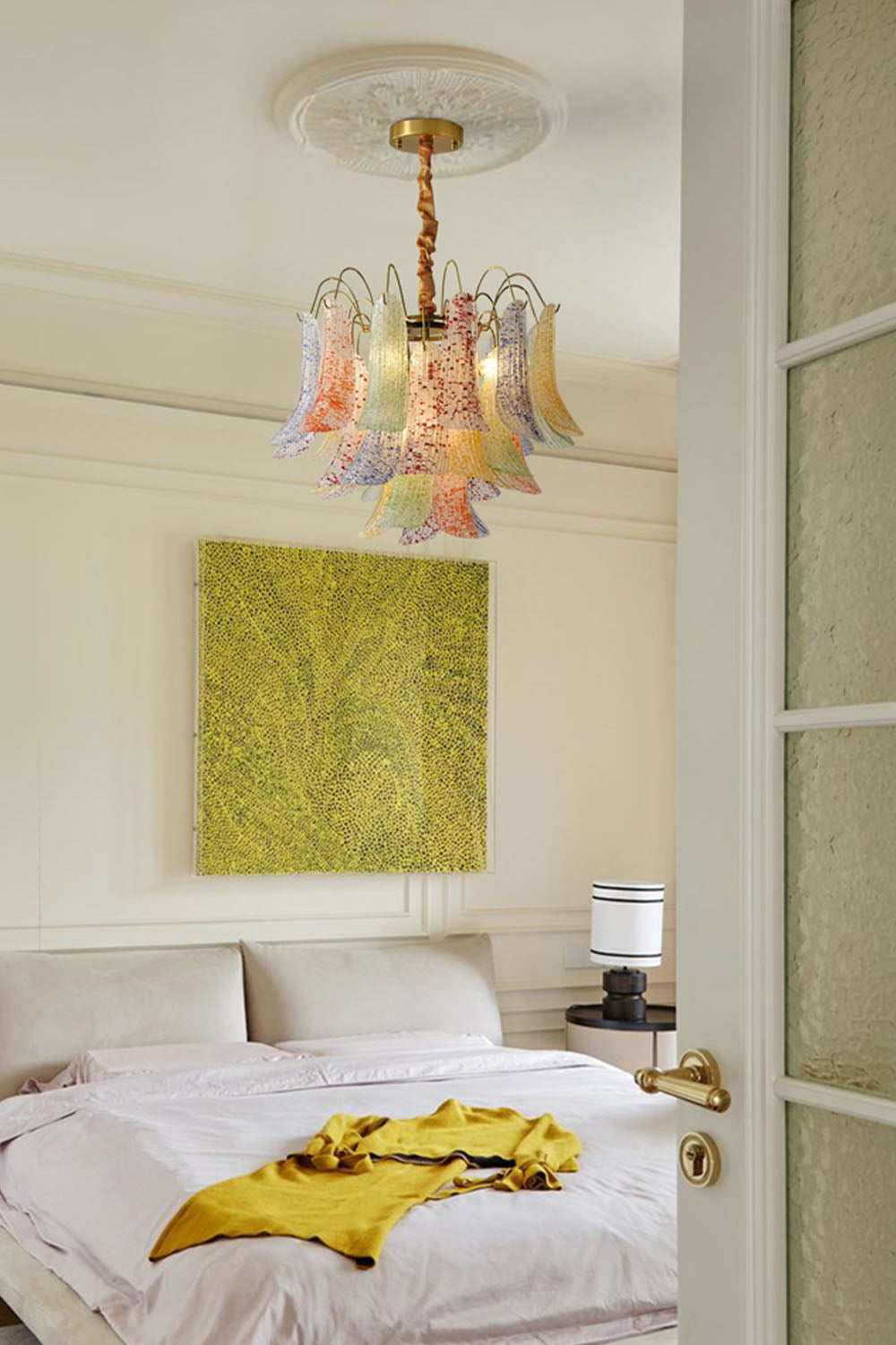 Colorful Art Glass Chandelier - view 10 | morylighting