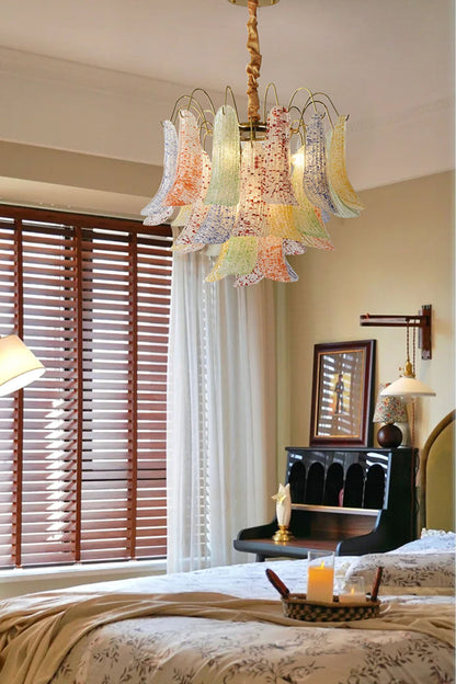 Colorful Art Glass Chandelier - view 11 | morylighting