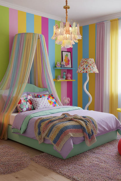 Colorful Art Glass Chandelier - view 14 | morylighting