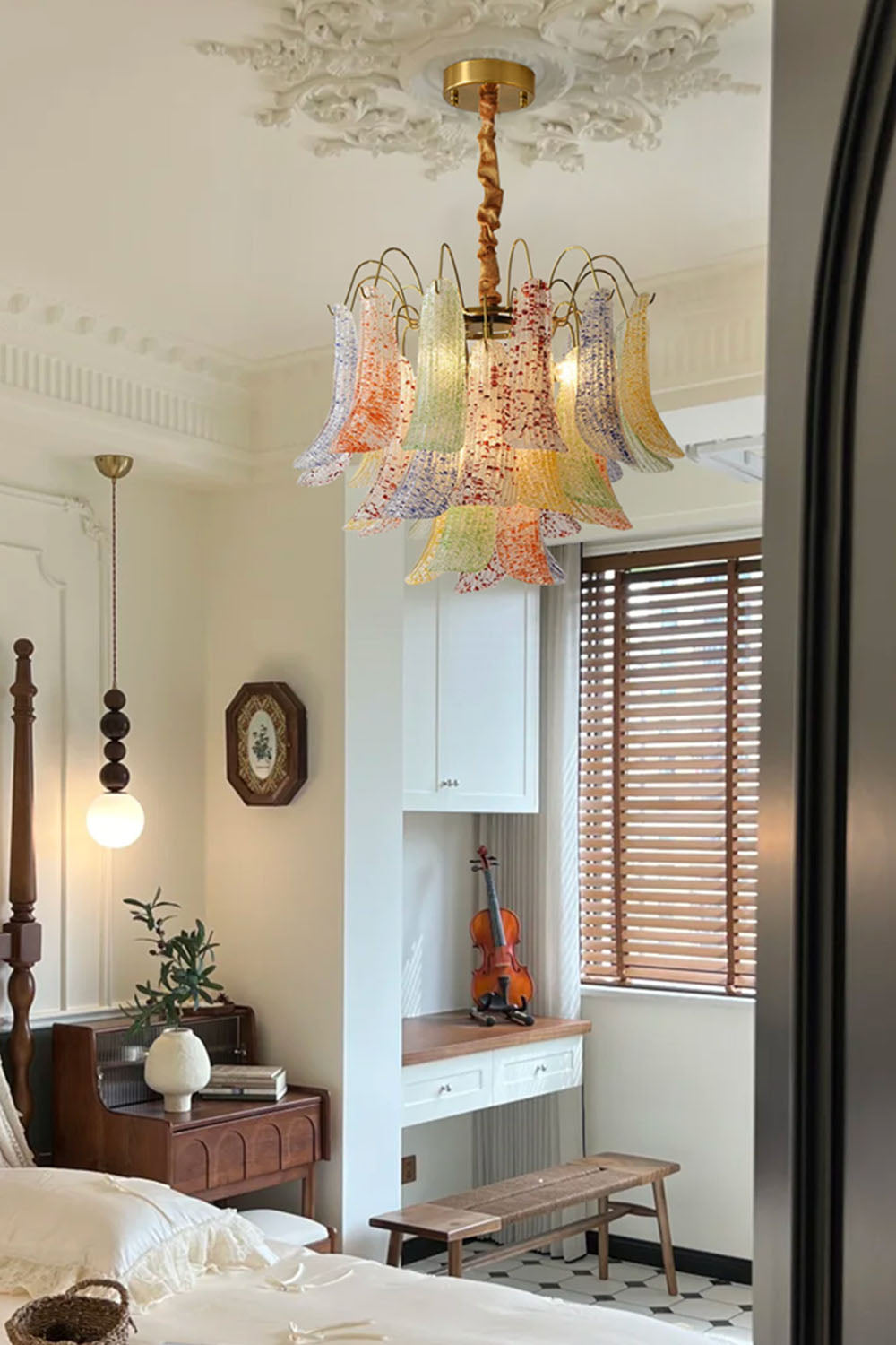 Colorful Art Glass Chandelier - view 17 | morylighting
