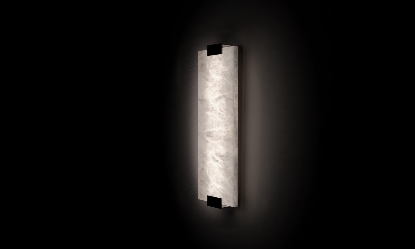 Morylighting Aura Alabaster Wall Sconce - Background Shot