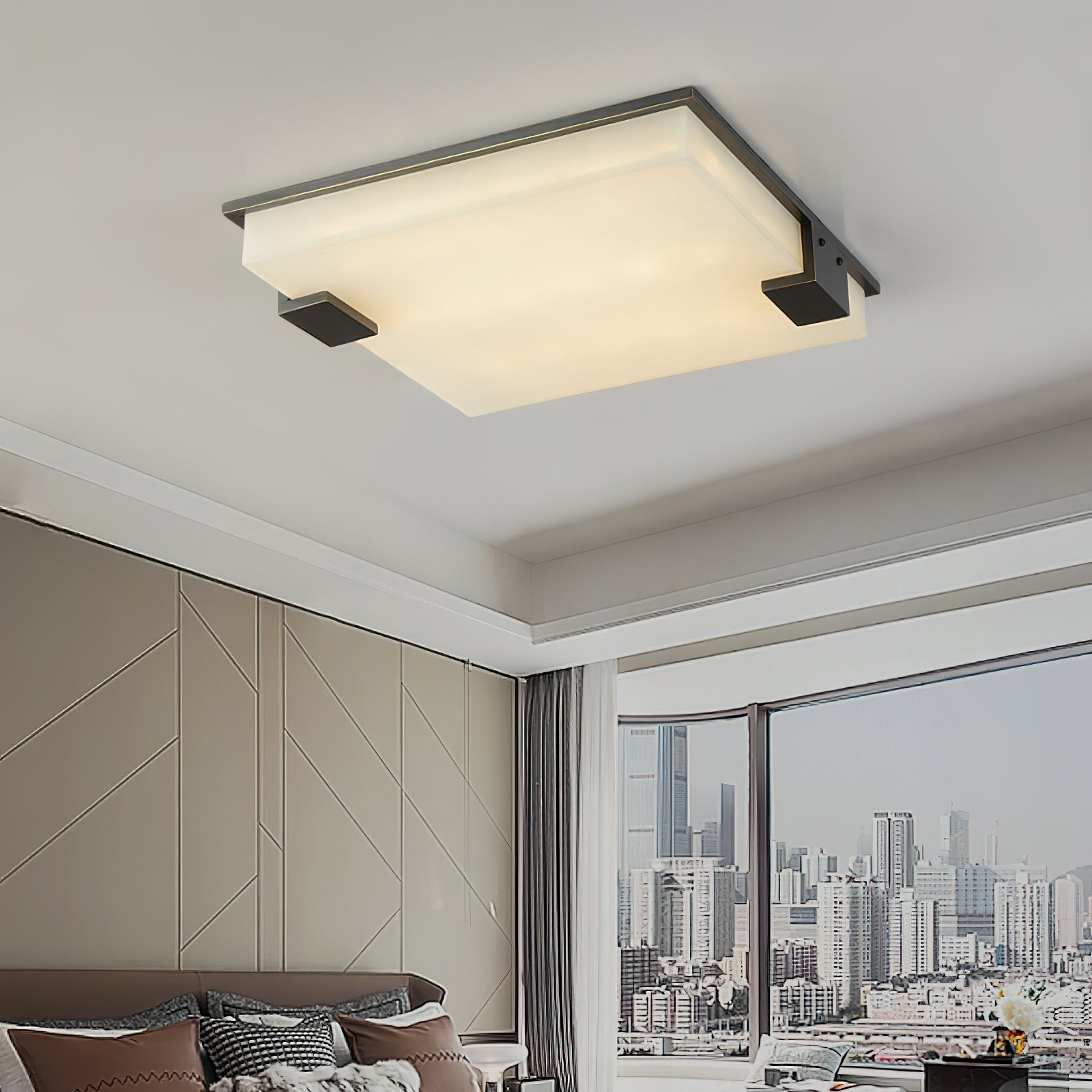 Covet Alabaster Flush Mount Ceiling Light