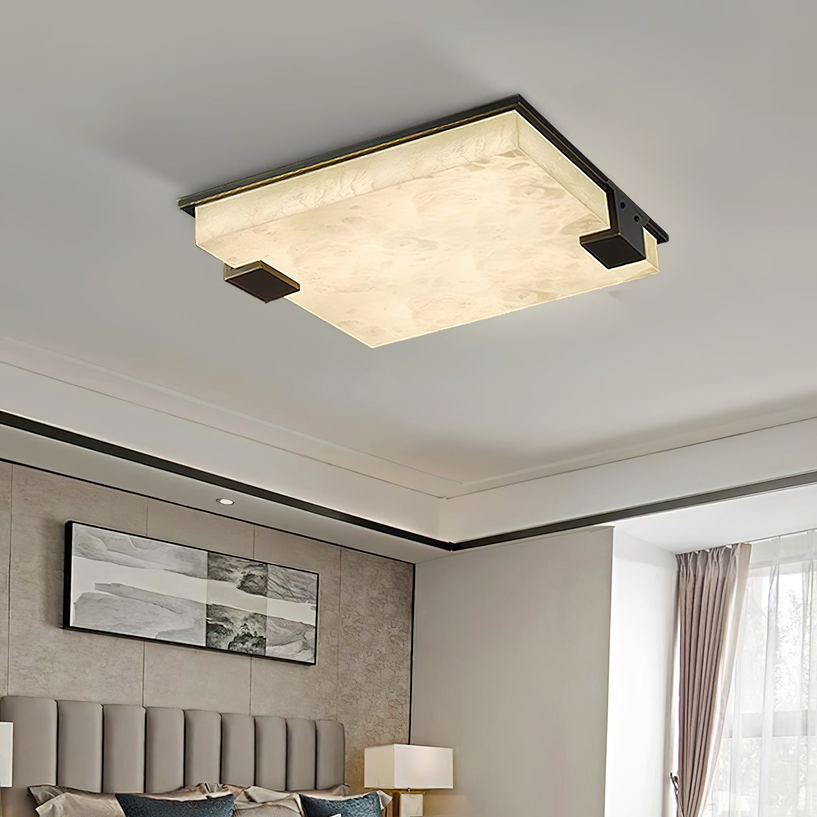 Covet Alabaster Flush Mount Ceiling Light