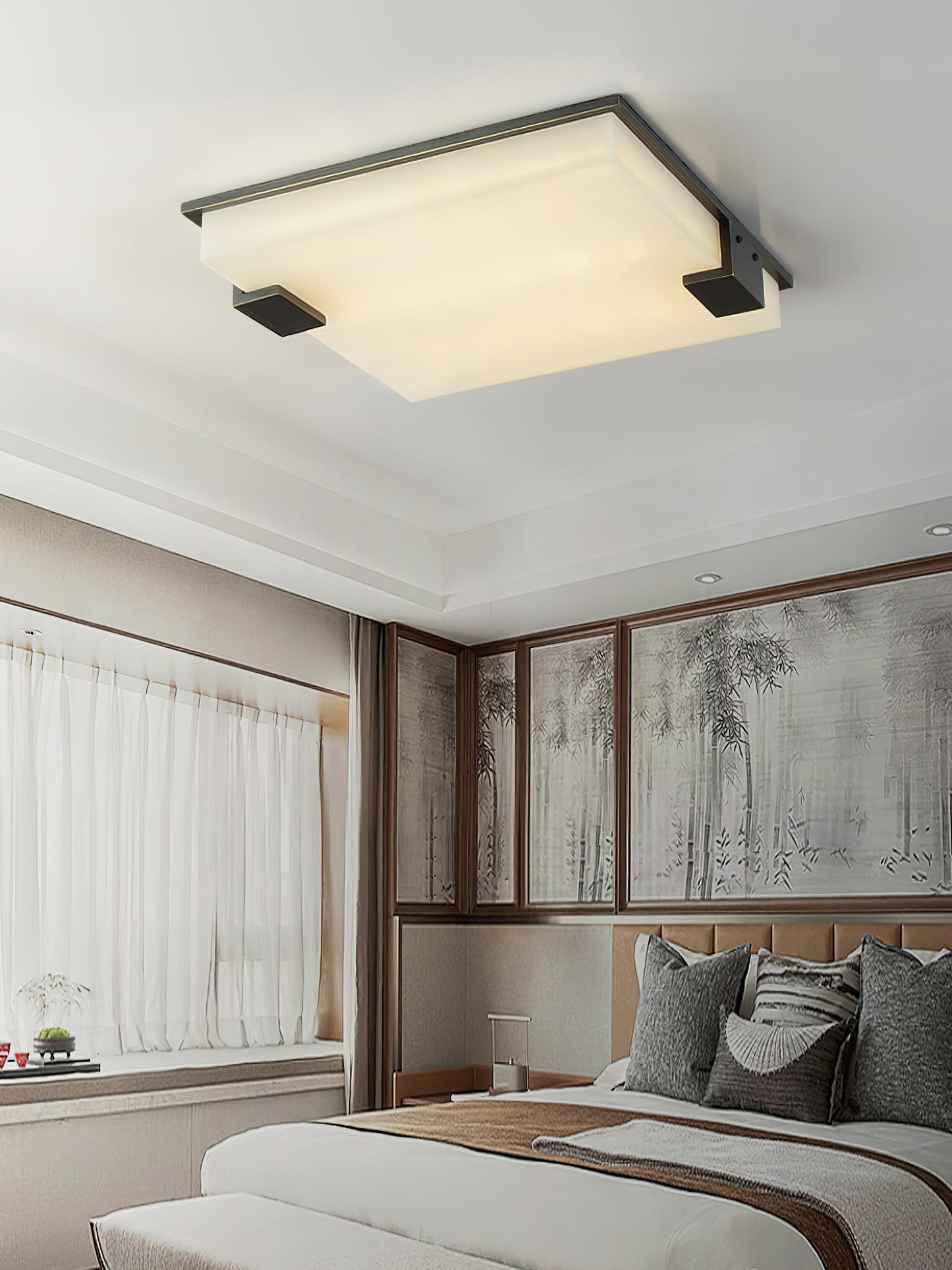Covet Alabaster Flush Mount Ceiling Light