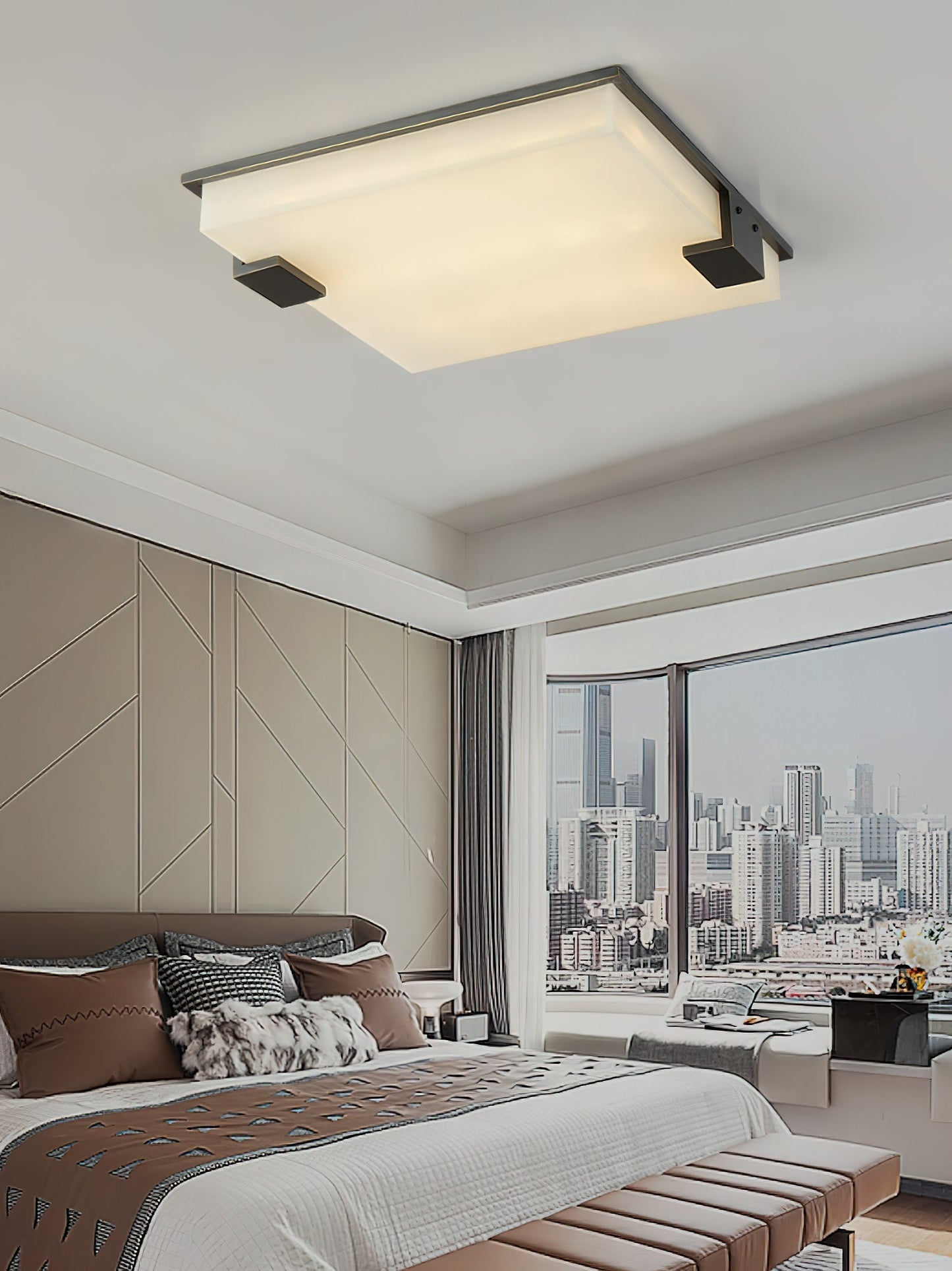 Covet Alabaster Flush Mount Ceiling Light