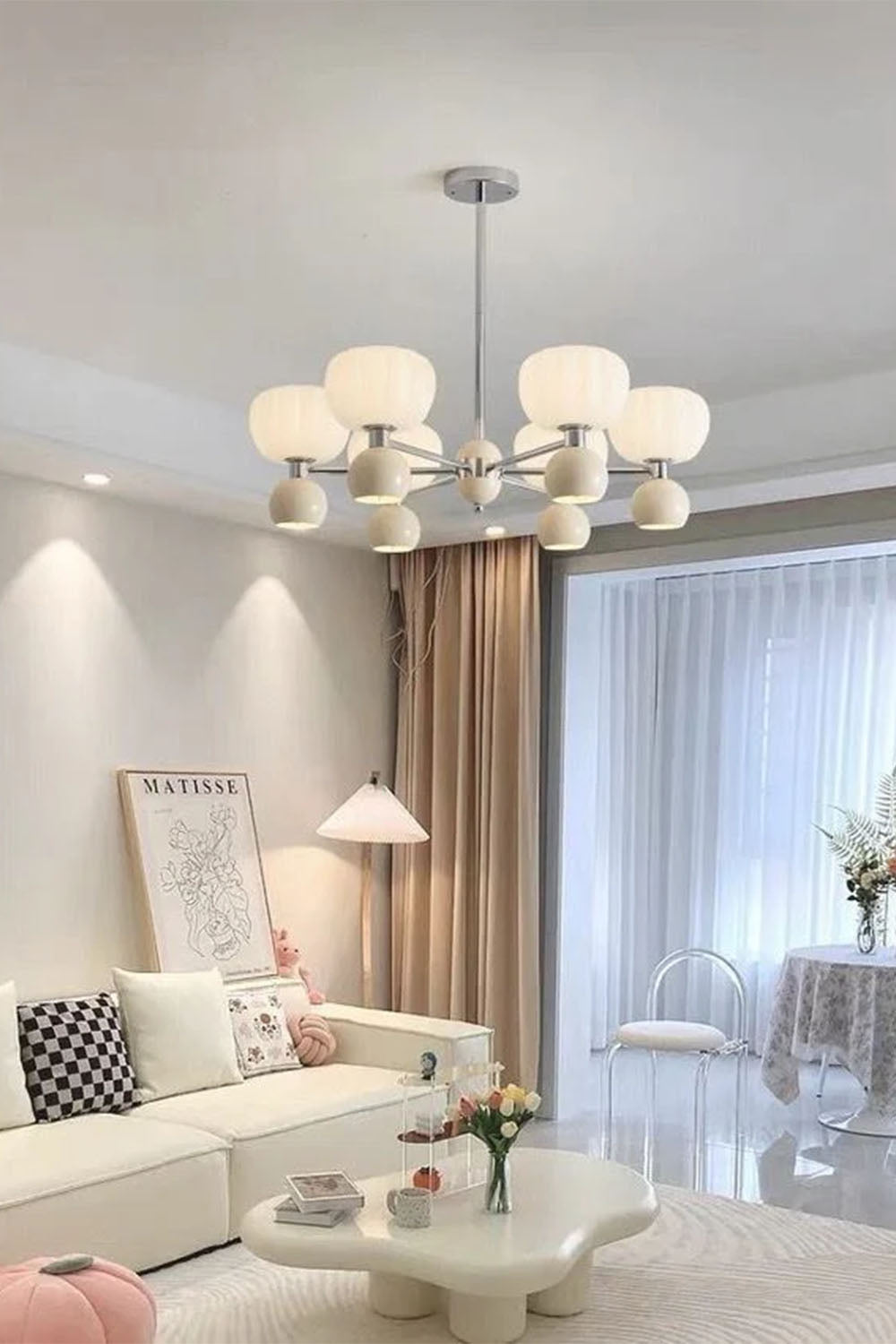 Cream Pumpkin Chandelier - view 9 | morylighting