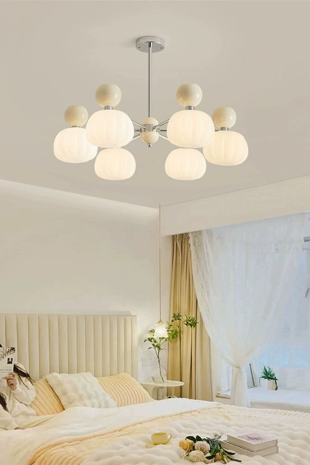 Cream Pumpkin Chandelier - view 7 | morylighting