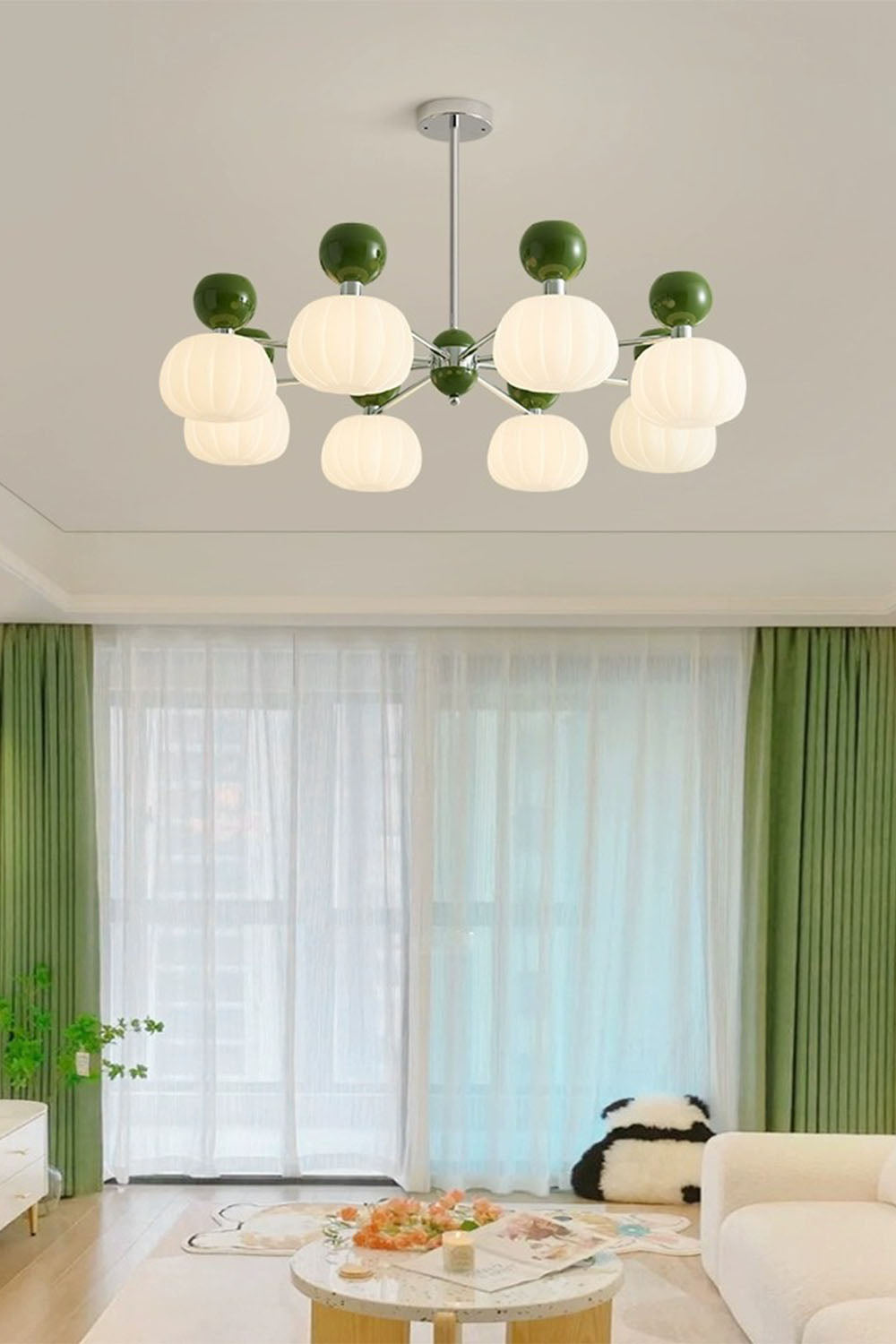 Cream Pumpkin Chandelier - view 13 | morylighting