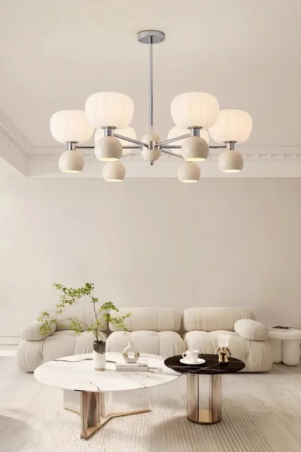 Cream Pumpkin Chandelier - view 14 | morylighting