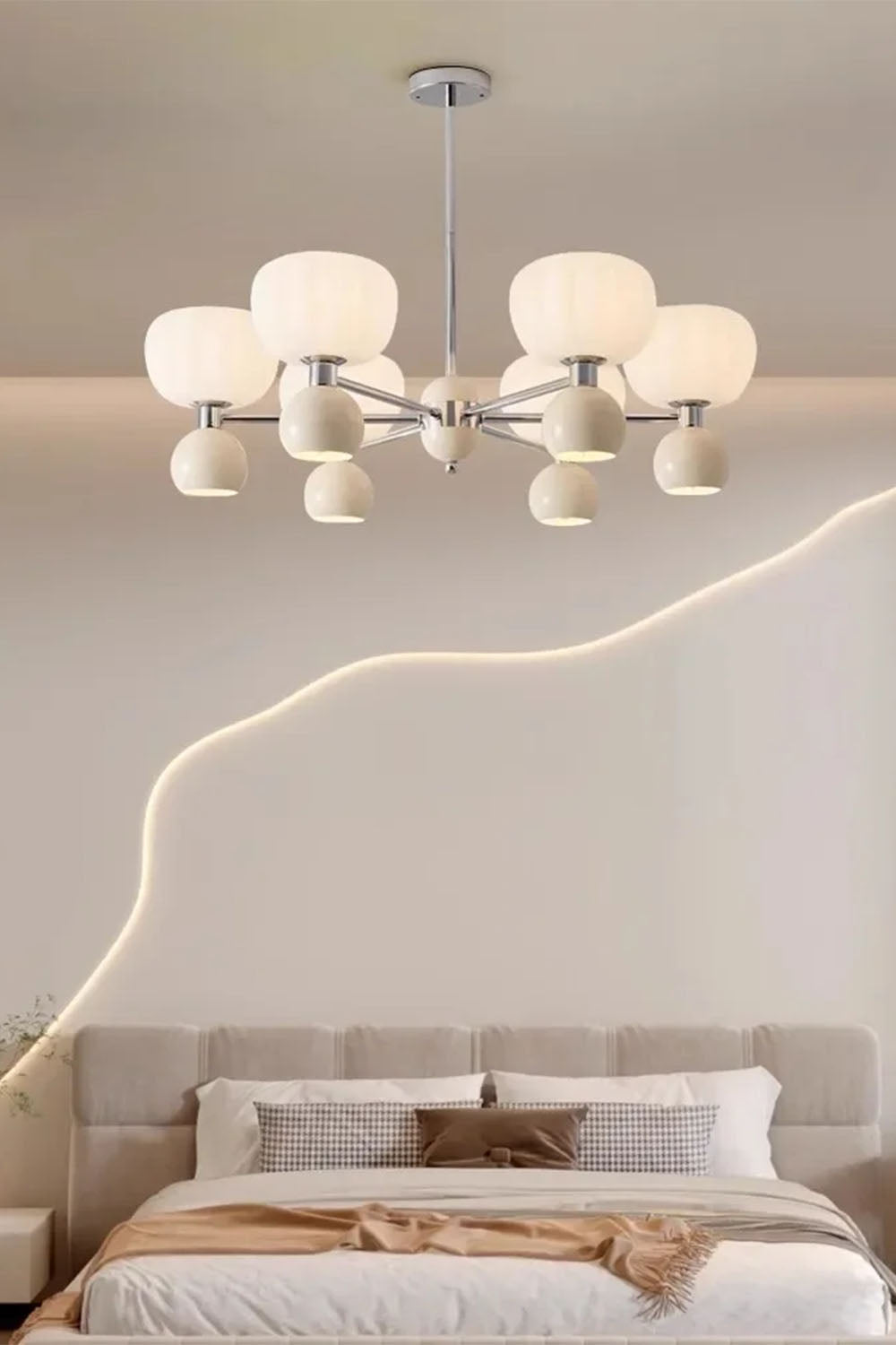 Cream Pumpkin Chandelier - view 15 | morylighting