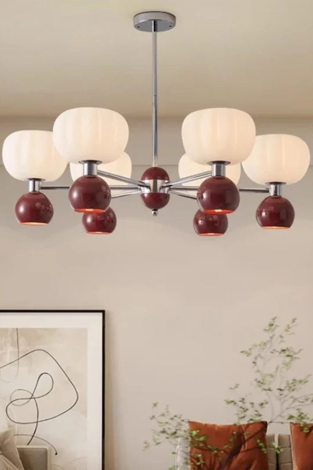 Cream Pumpkin Chandelier - view 8 | morylighting