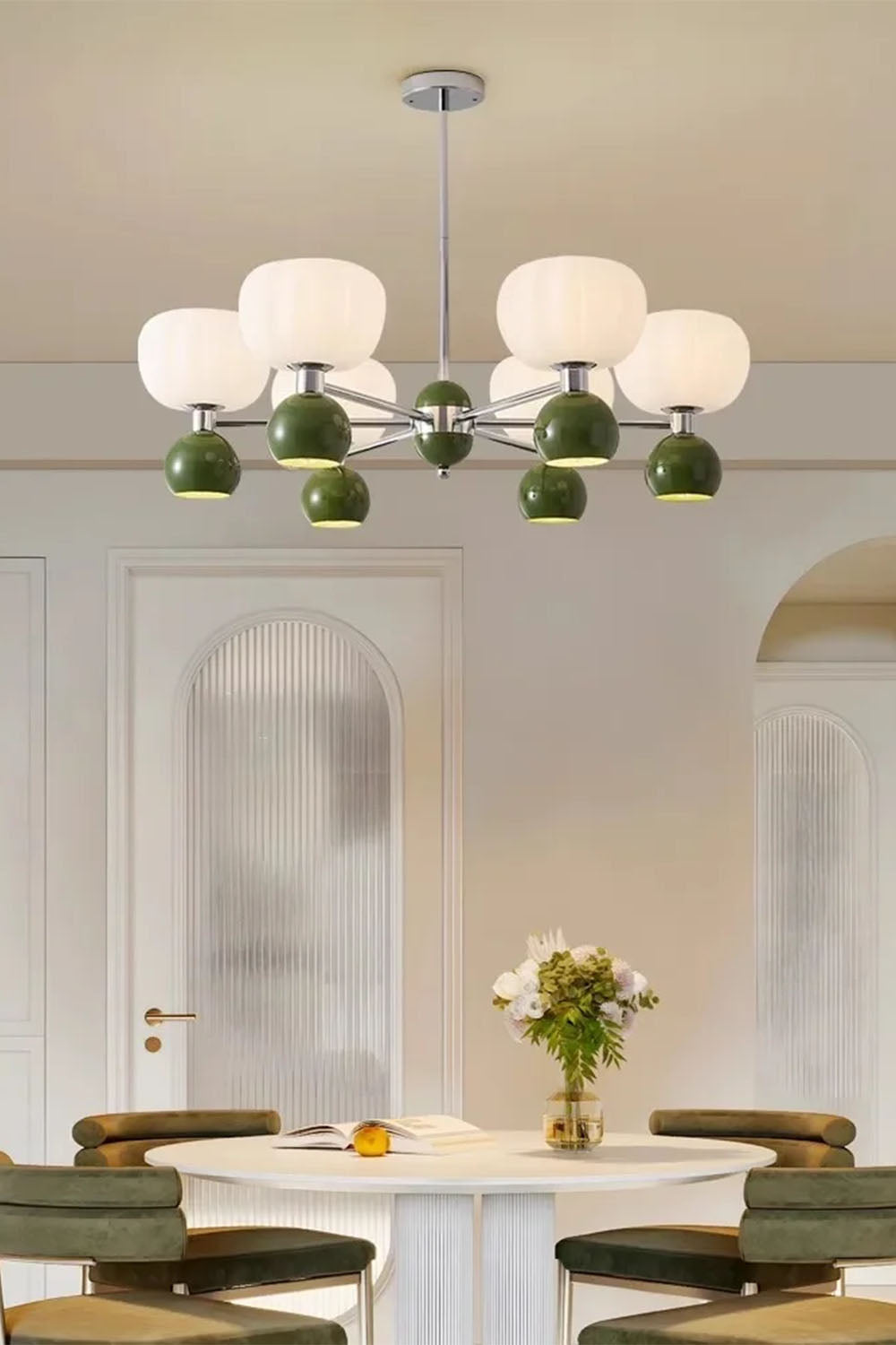 Cream Pumpkin Chandelier - view 3 | morylighting