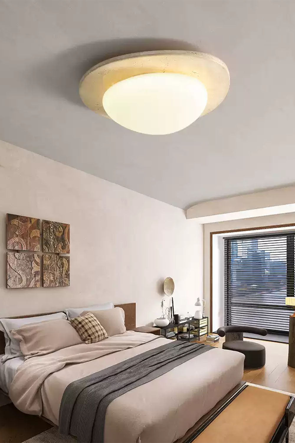 Cream Wabi-Sabi Ceiling Lamp - view 7 | morylighting