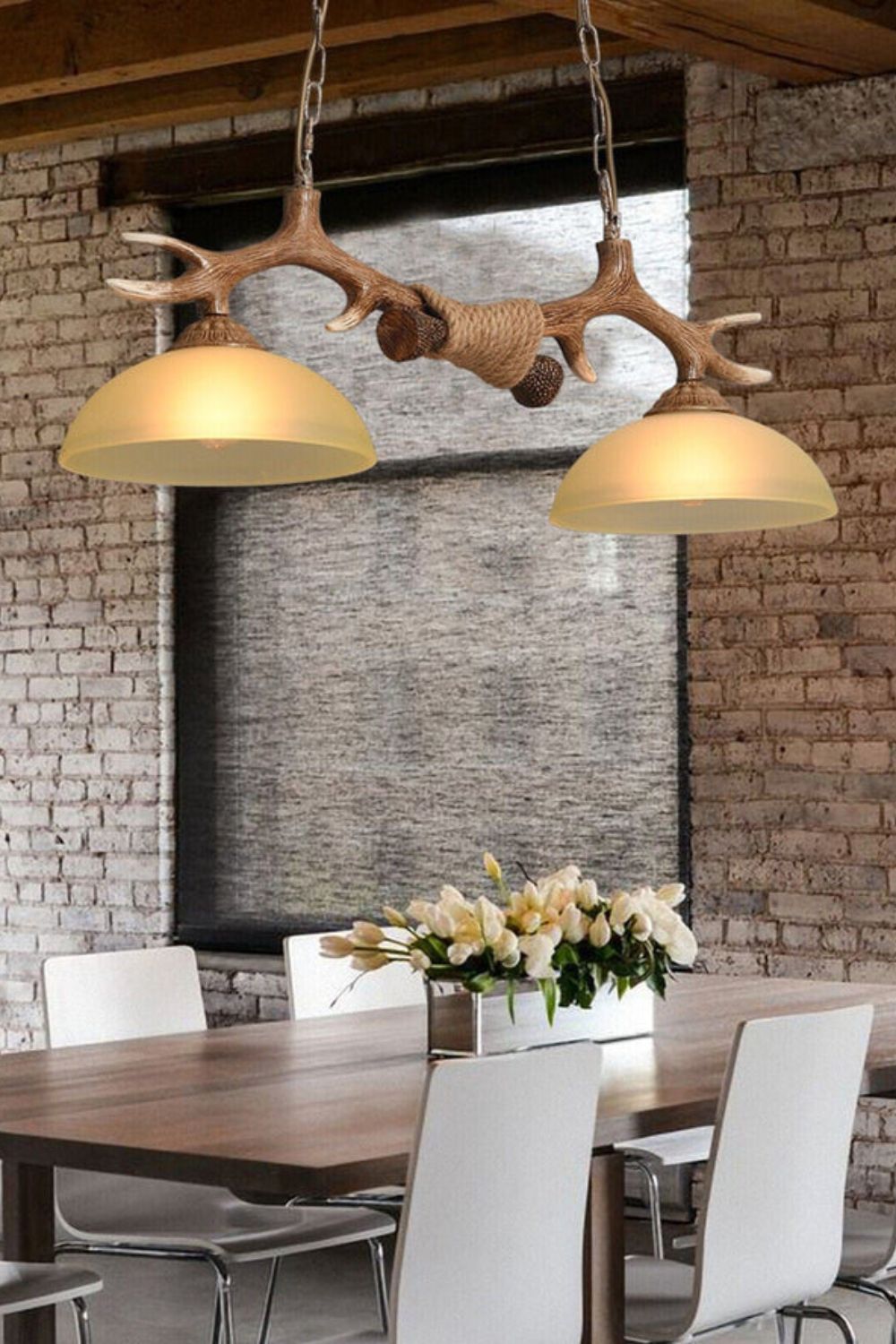 Creative glass antler chandelier - morylighting