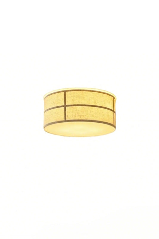Crosshatch Linen Fabric Flush Mount Ceiling Light | morylighting