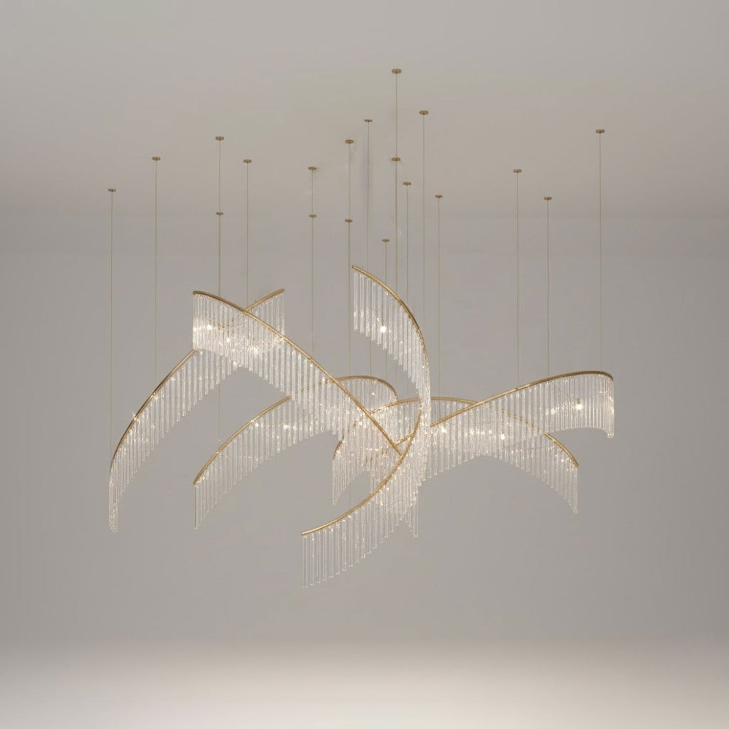 Rivella Cascade Fringe Crystal Chandelier