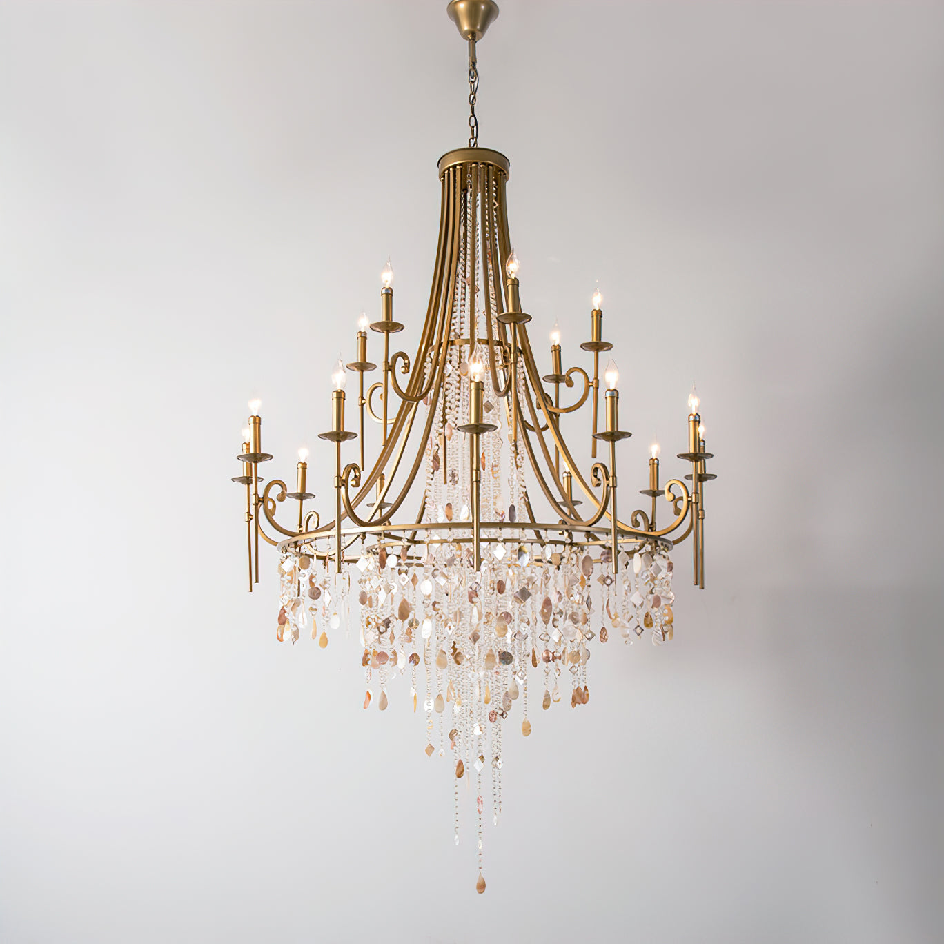Tatum Lux Shell Crystal Chandelier | Morylighting (2)