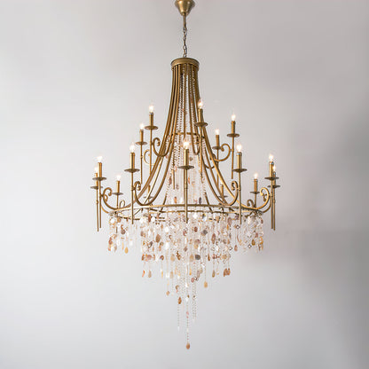 Tatum Lux Shell Crystal Chandelier | Morylighting (2)