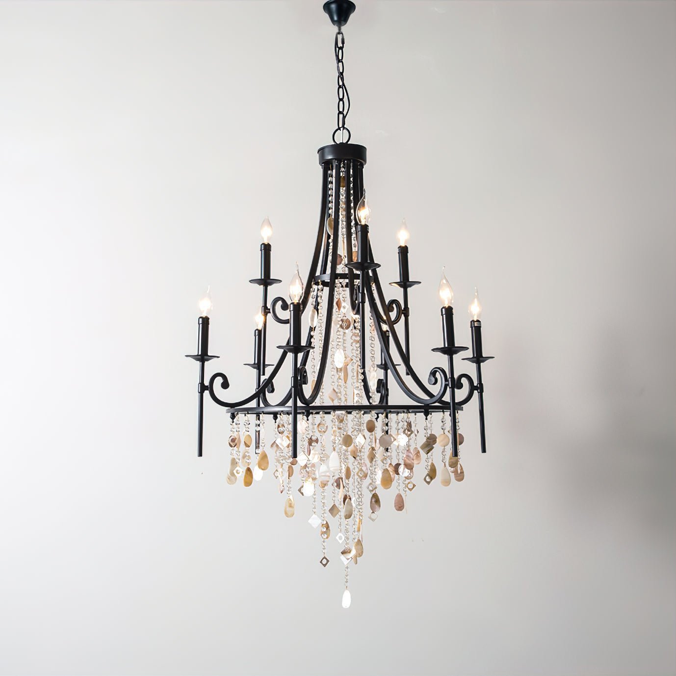Tatum Lux Shell Crystal Chandelier | Morylighting (13)
