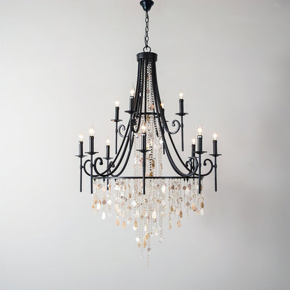 Tatum Lux Shell Crystal Chandelier | Morylighting (14)