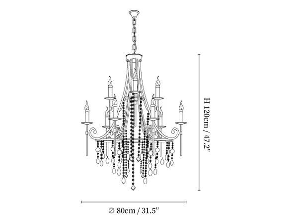 Tatum Lux Shell Crystal Chandelier | Morylighting (24)
