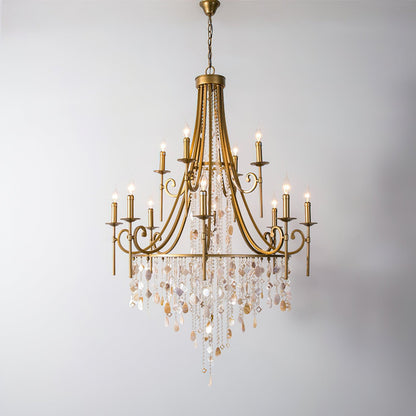 Tatum Lux Shell Crystal Chandelier | Morylighting (15)