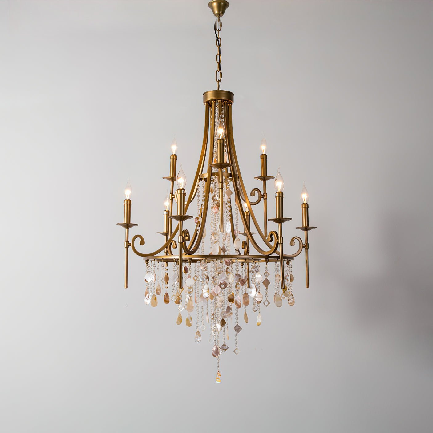 Tatum Lux Shell Crystal Chandelier | Morylighting (16)