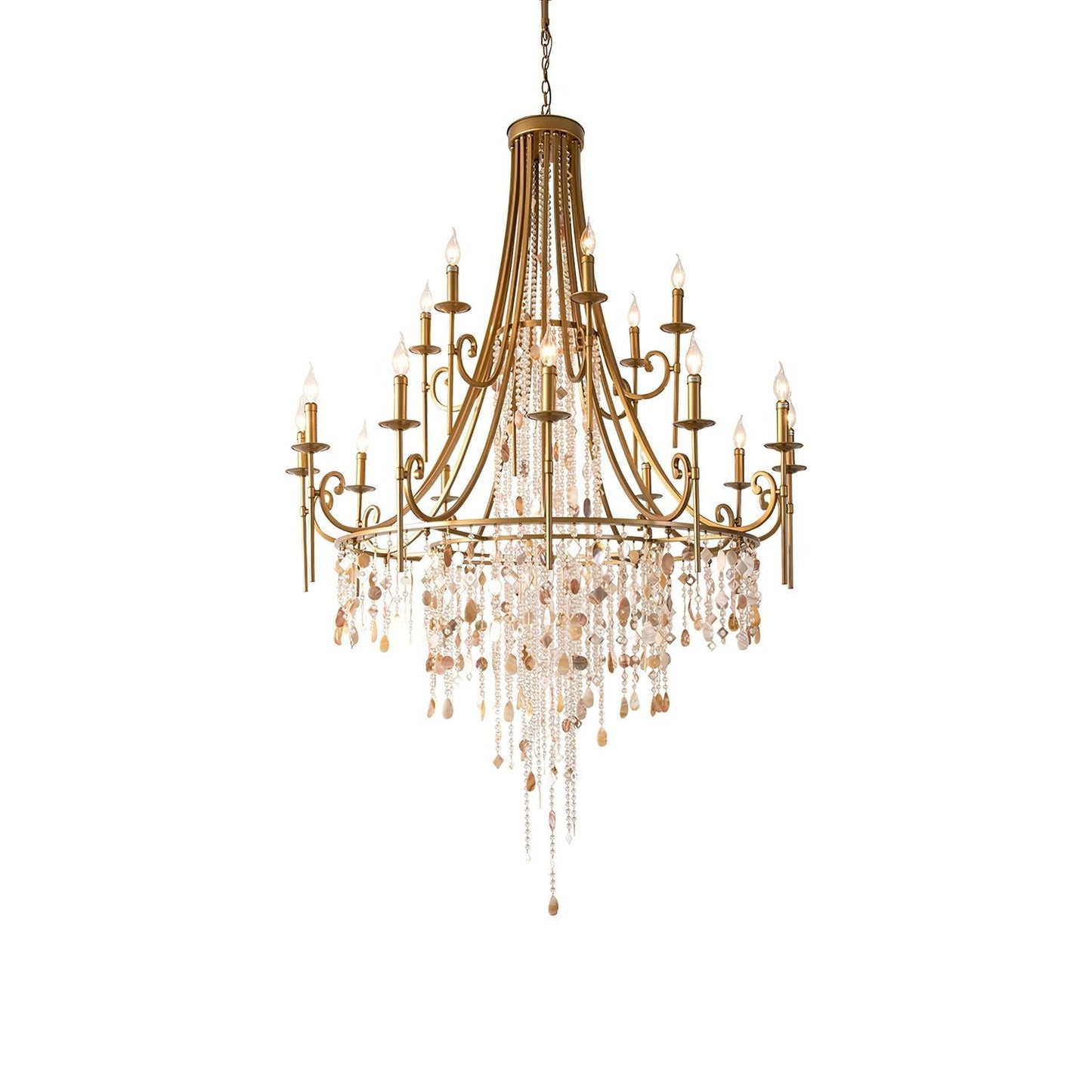Tatum Lux Shell Crystal Chandelier | Morylighting (3)