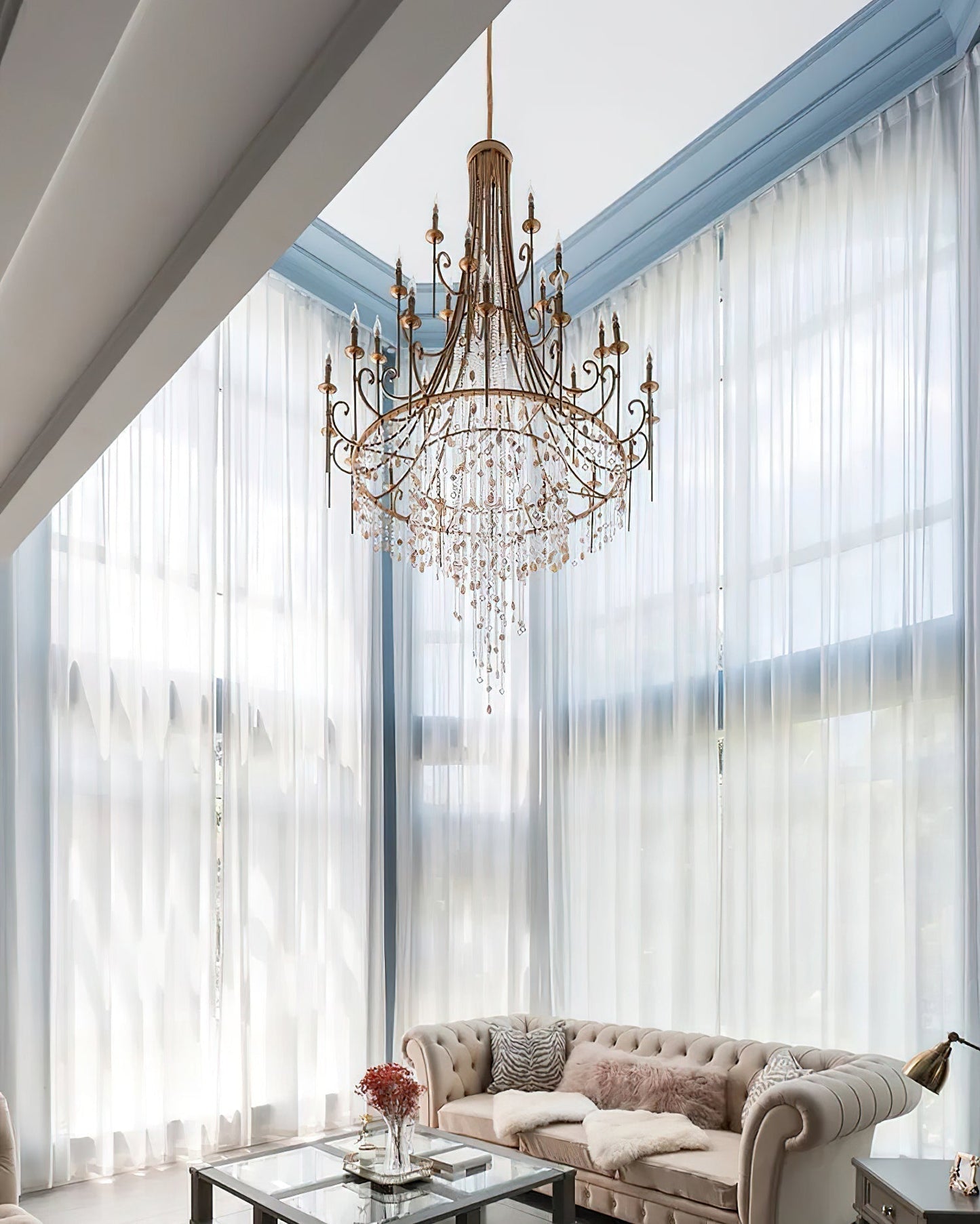 Tatum Lux Shell Crystal Chandelier | Morylighting (7)