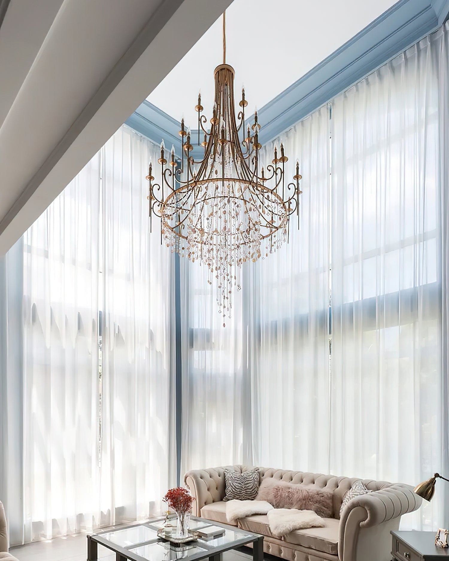 Tatum Lux Shell Crystal Chandelier | Morylighting (7)