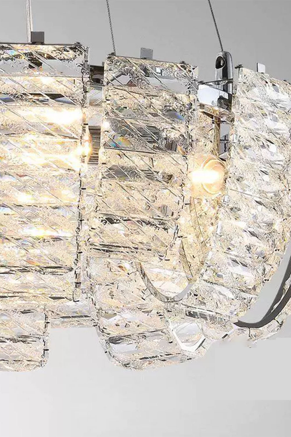 Crystal Chrome Chandelier - view 4 | morylighting