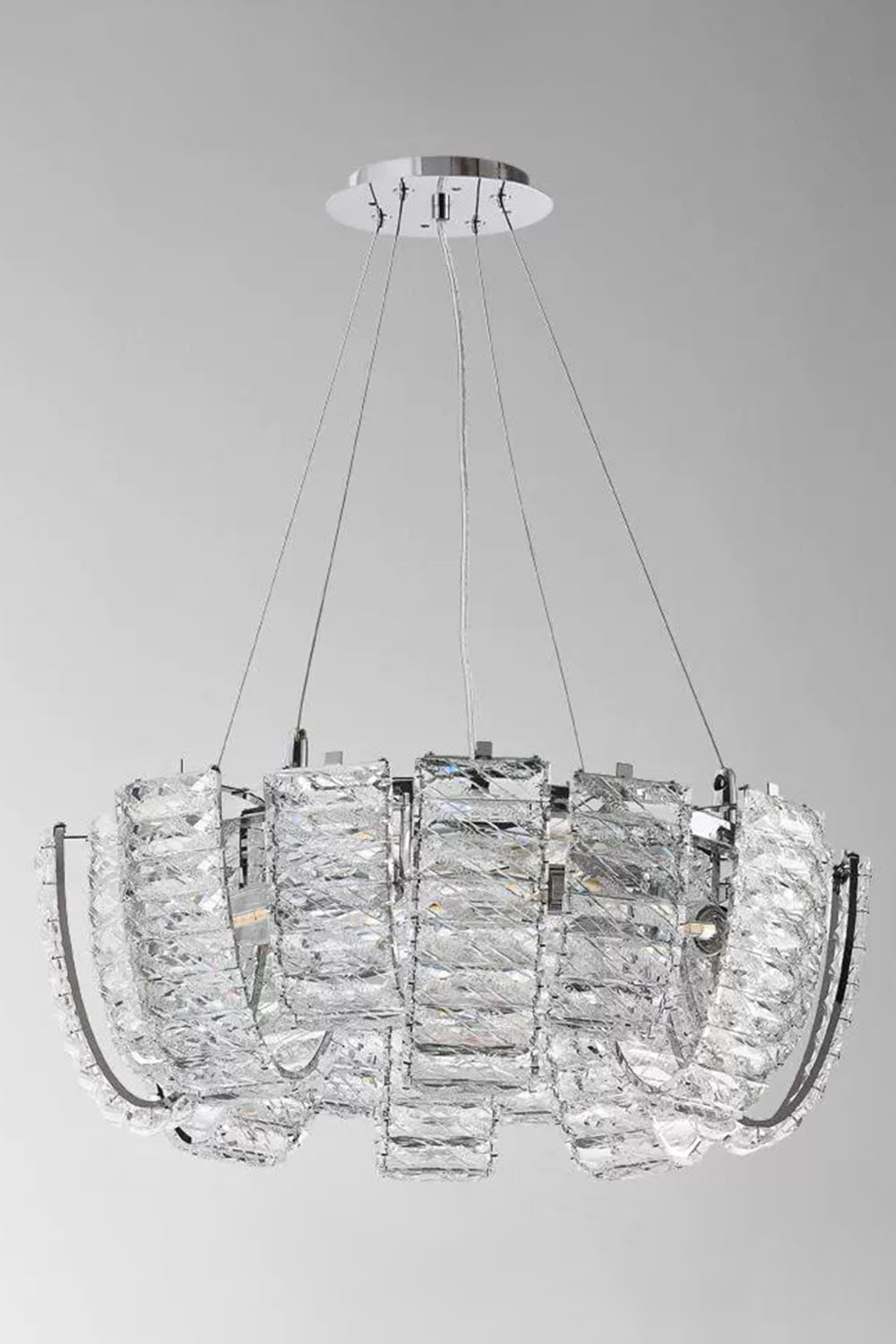 Crystal Chrome Chandelier - view 3 | morylighting
